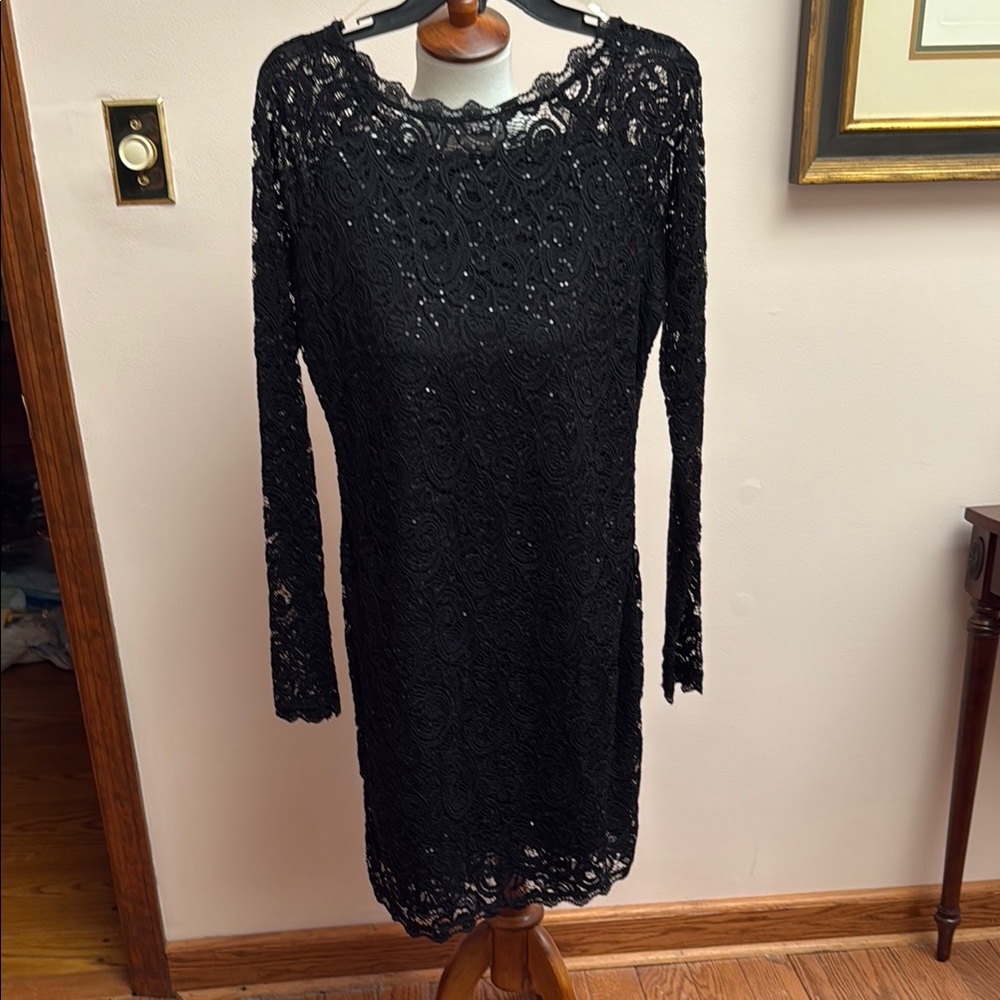 Elegant Black Lace Dress